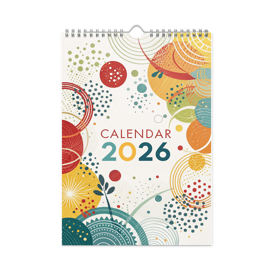 ART ABSTRACT WALL CALENDAR 2026 product image (3)