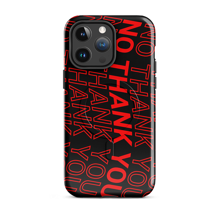 No Thank You iPhone Case - black product image (20)