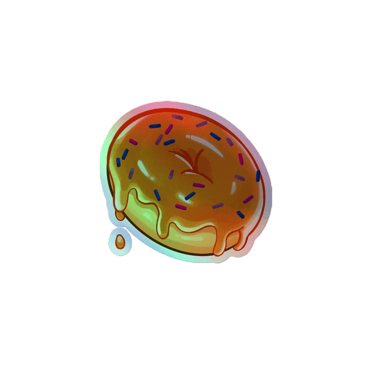 Holographic Donut Sticker product image (1)