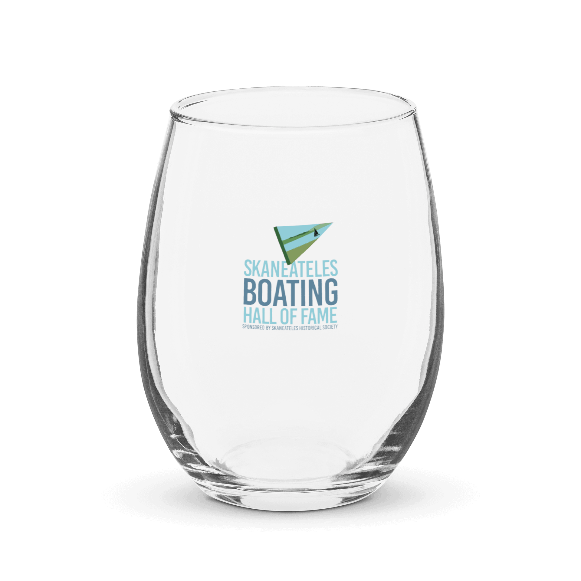 BHOF Sailboat Logo Stemless Wine Glass product image (1)