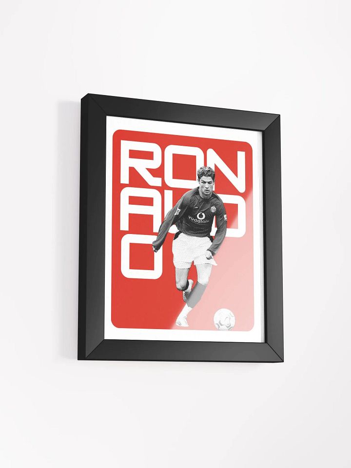 Cristiano Ronaldo BW Manchester United Name Art Framed Print product image (2)