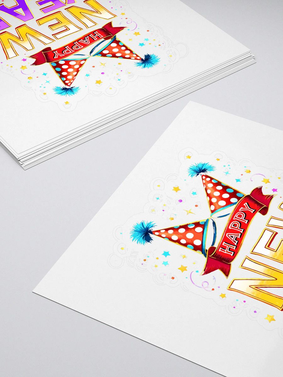 Festive New Year Kiss Cut Stickers product image (4)