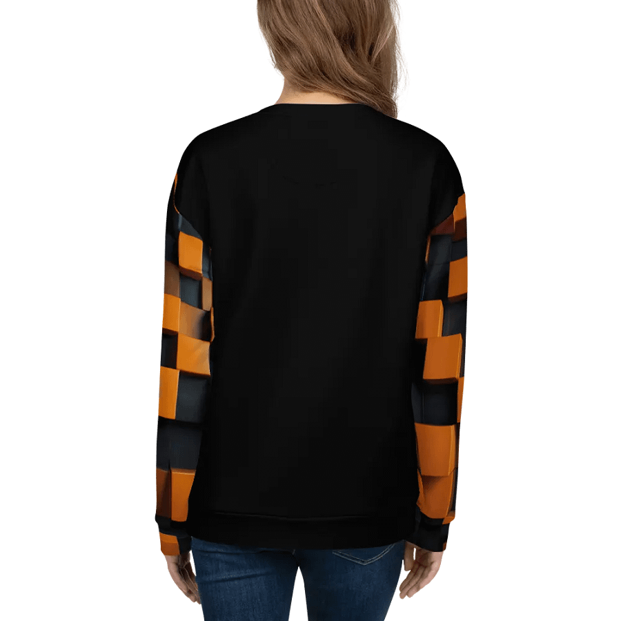 Black And Orange Squares Unisex Sweatshirt product image (8)