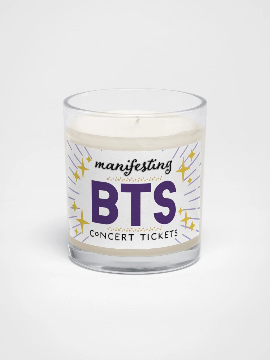BTS concert tickets manifestation candle product image (1)