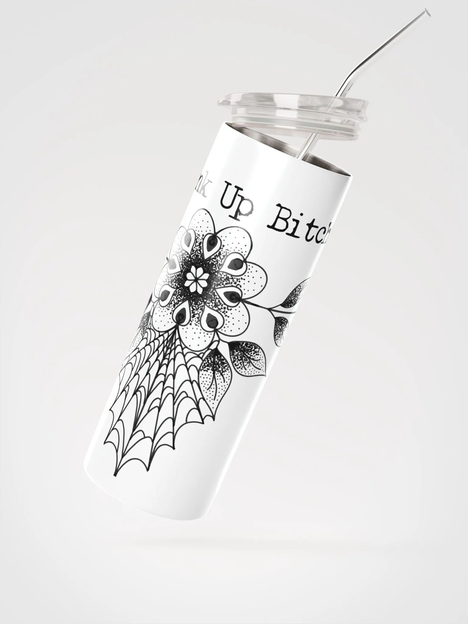 Drink up Bitch tattoo tumbler. product image (2)