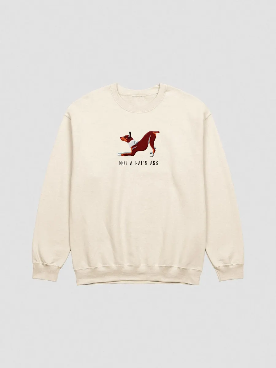 Not a Rat's Ass Sweatshirt (Embroidered) of a Rat Terrier(Brown & Tan) product image (4)