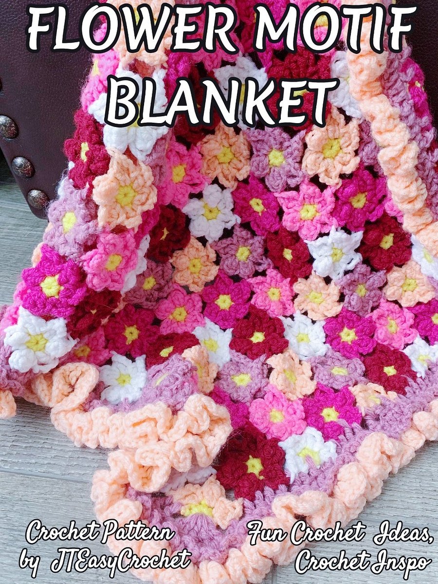 Floral Motif Blanket Crochet Pattern product image (4)