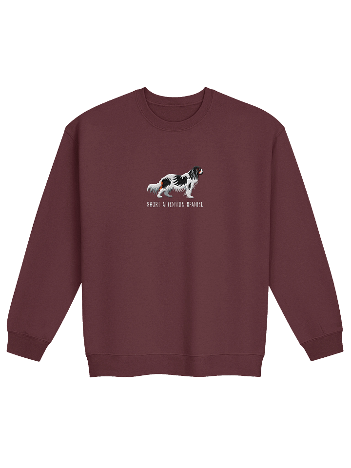 Short Attention Spaniel Sweatshirt (Embroidered) of a Cavalier King Charles Spaniel(Tricolor) product image (2)