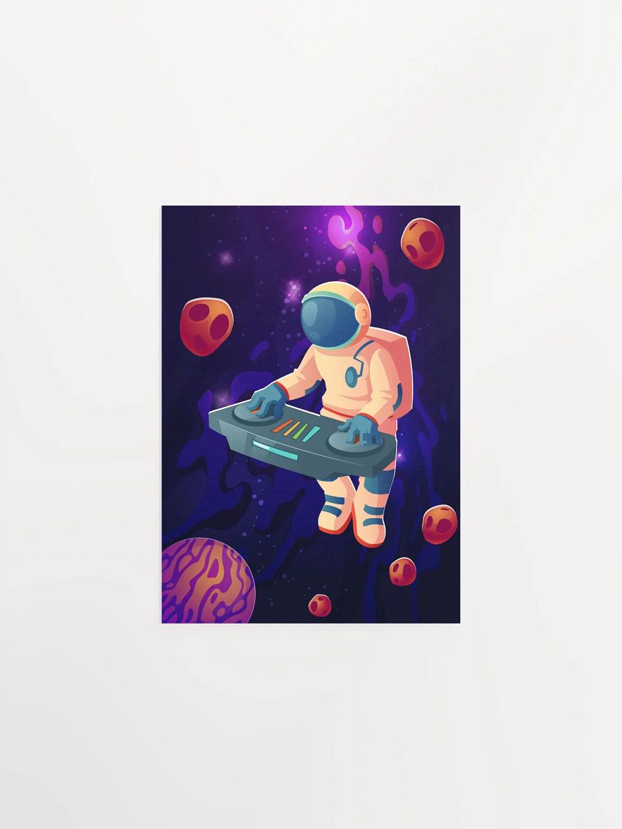 Astronaut DJ — space poster, synthwave space, neon space, aesthetic poster product image (6)