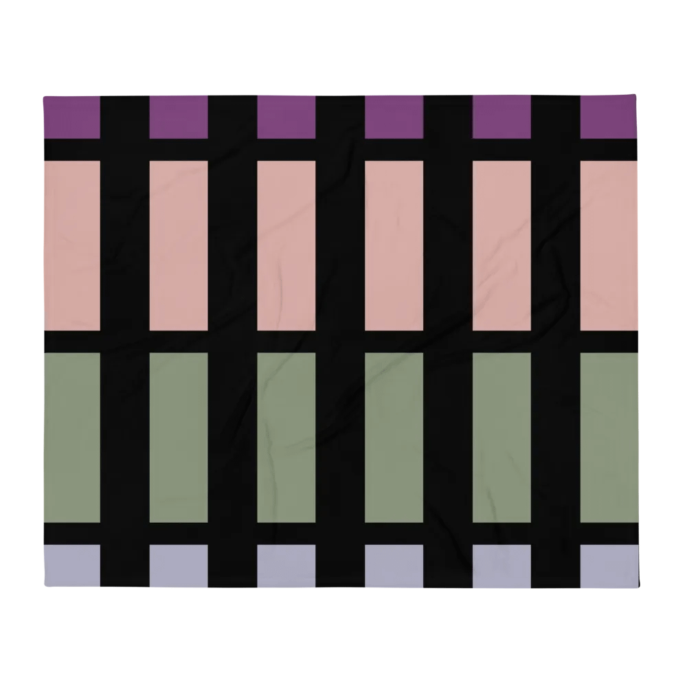 Contrasting Colores Rectangle Patterns Throw Blanket product image (2)