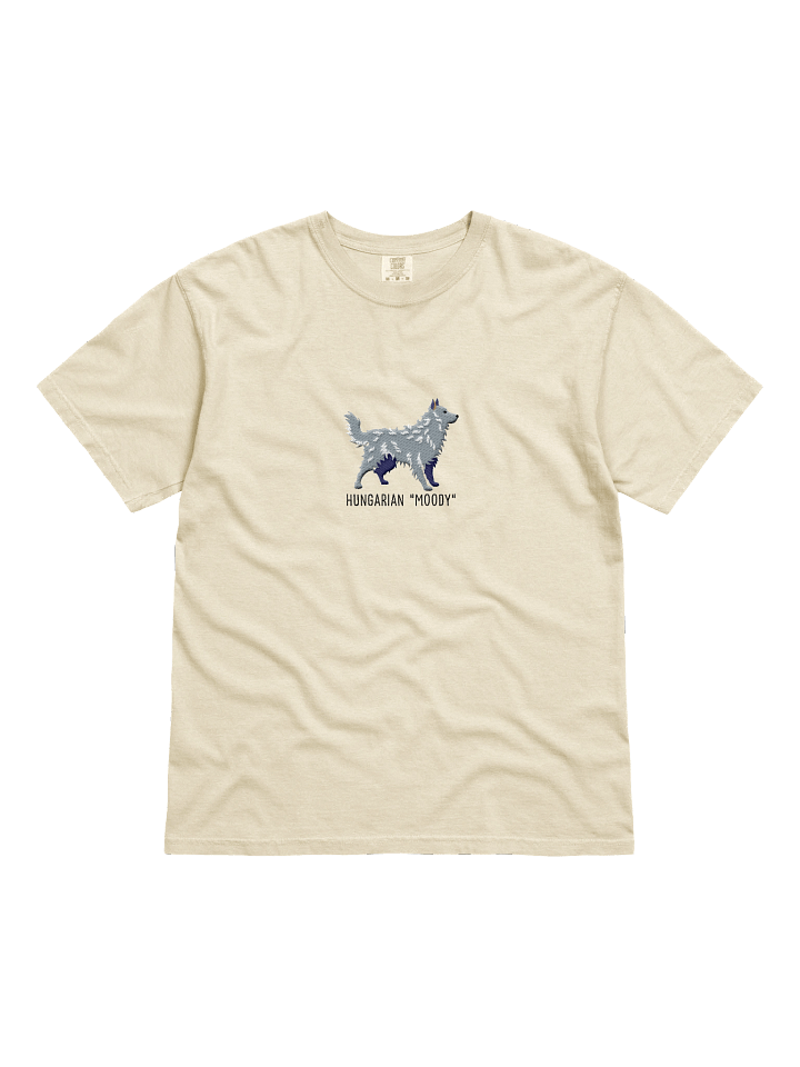 Hungarian Moody T-Shirt(Embroidered) of a Hungarian Mudi(Gray) product image (41)