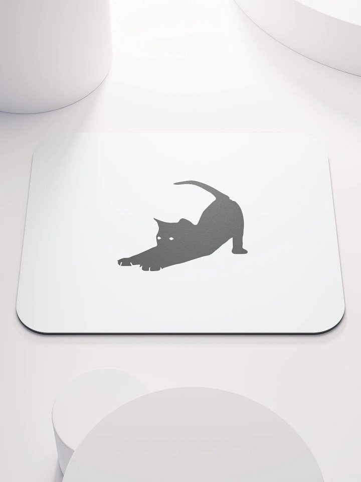 Stretching Black Cat Mouse Pad product image (1)