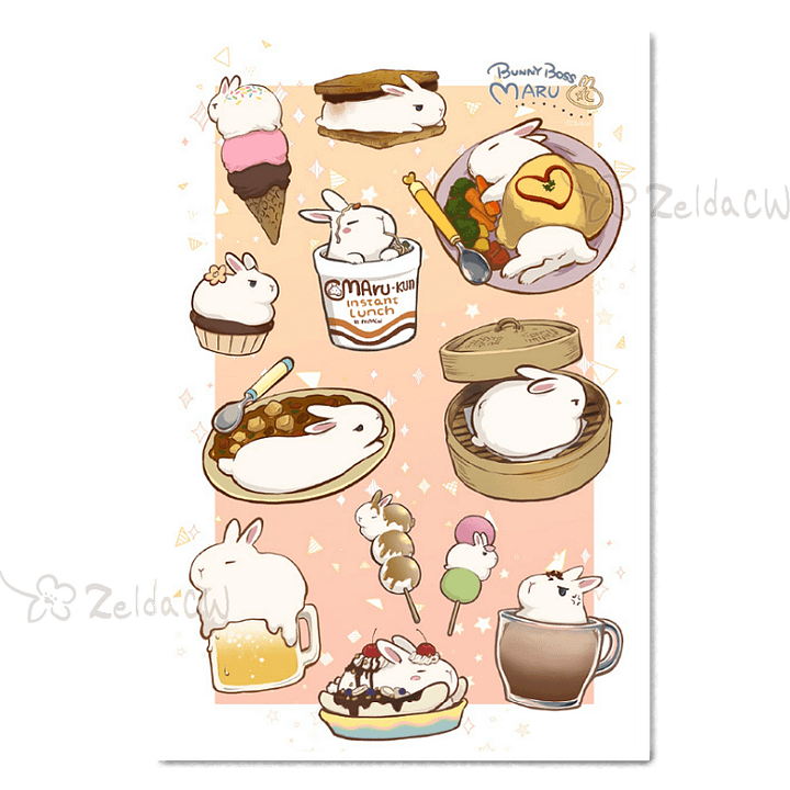 Bunny Boss Maru: Yum | Fine Art Print product image (1)