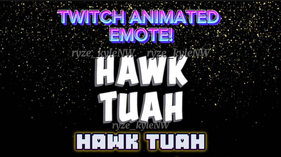 Twitch Animated Emote HAWK TUAH TEXT product image (1)