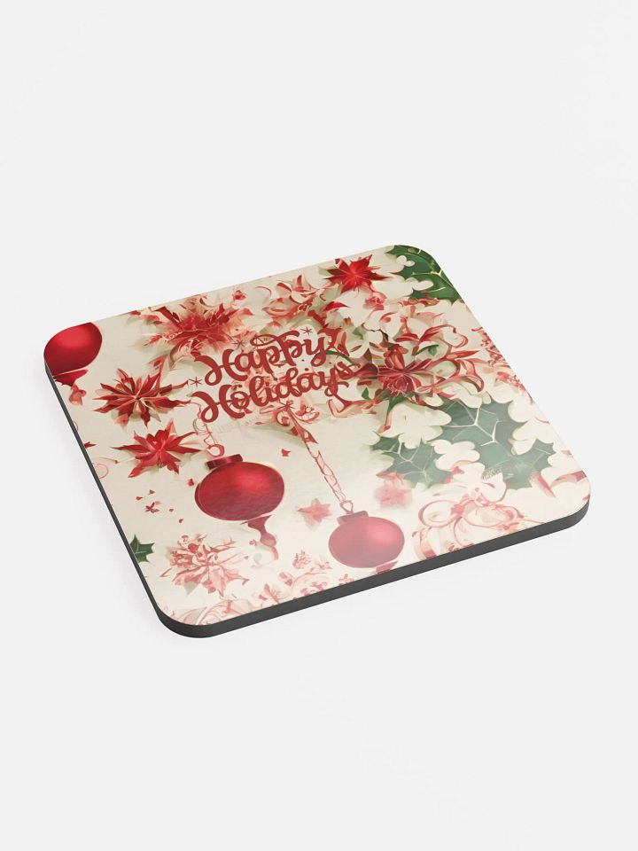 Festive Holiday Cork Coaster Set gift for entertainers moms colleagues friends product image (2)