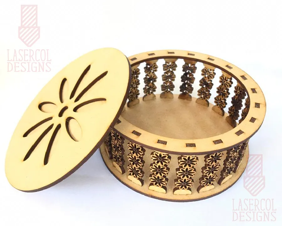 Round box (4 styles) - Laser Cut Files product image (6)