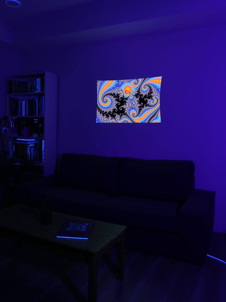 UV fractal tapestry - Party At The Orange Factory product image (9)