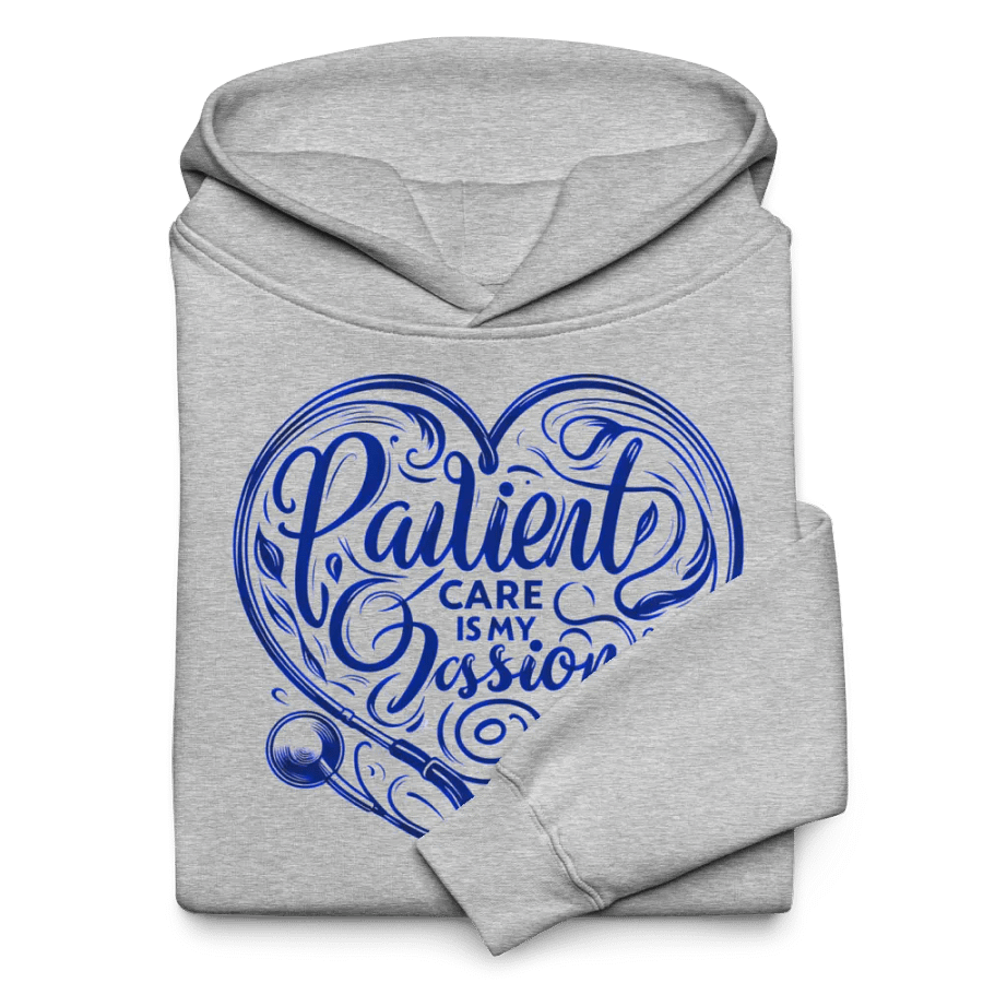 Passion Heart Blue Calligraphy Hoodie product image (10)