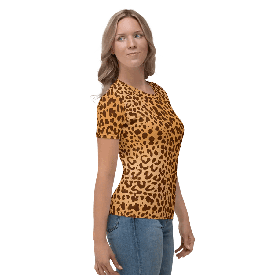 Brown Leopard Print Women's T-Shirt product image (3)