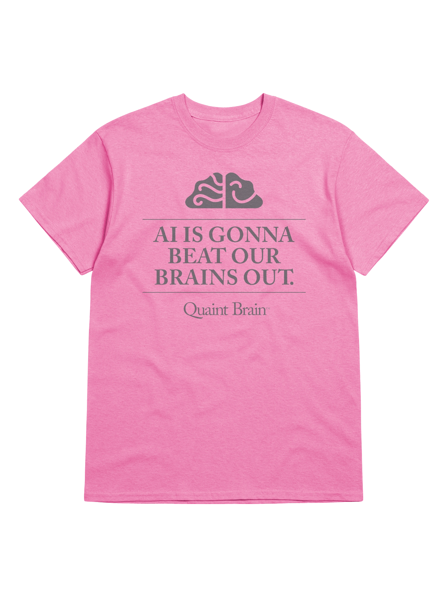 Quaint Brain™ AI Is Gonna Beat Our Brains Out Heavyweight Cotton Tee product image (1)