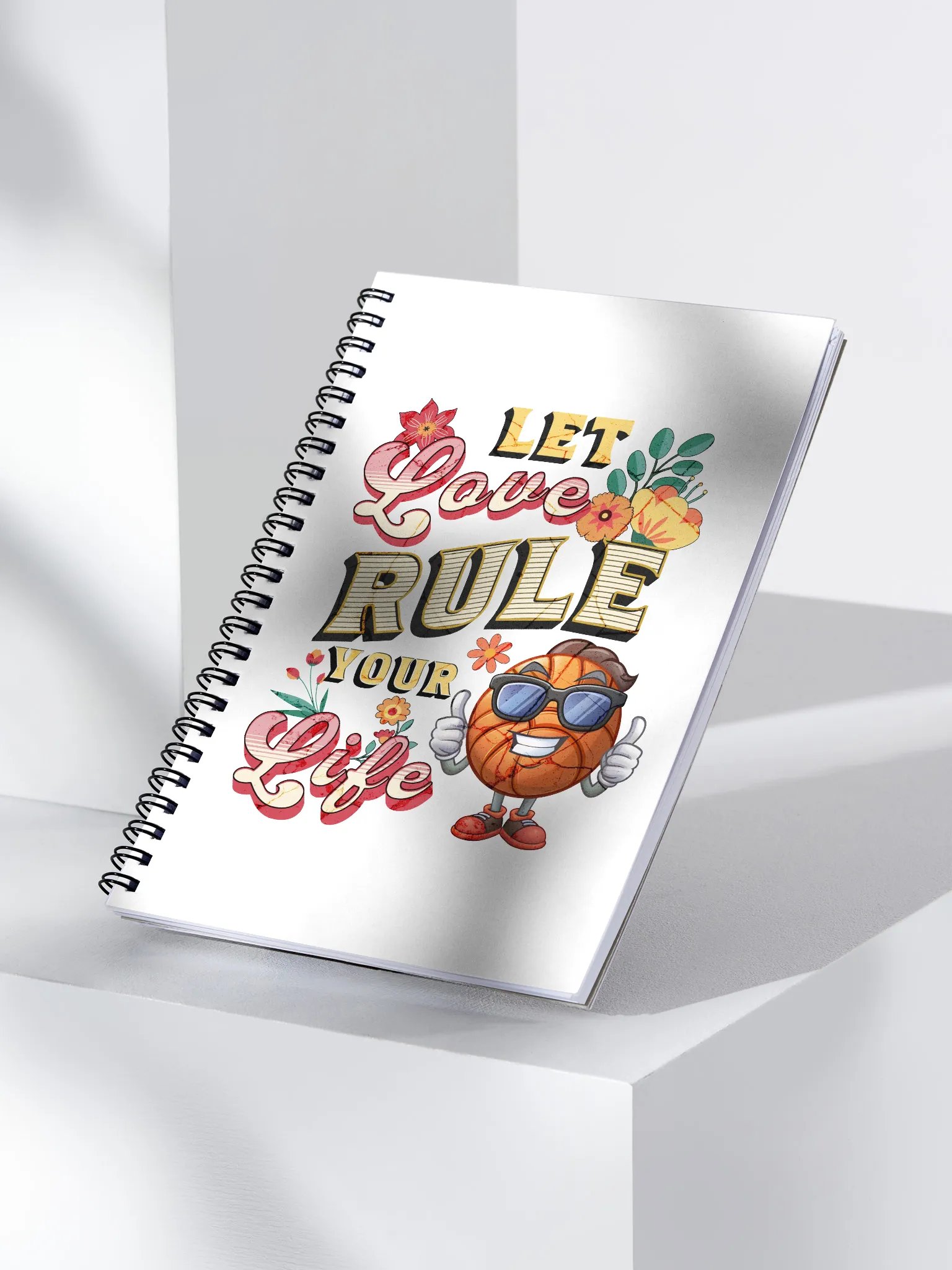 Let Love Rule Your Life Basketball Spiral Notebook product image (3)