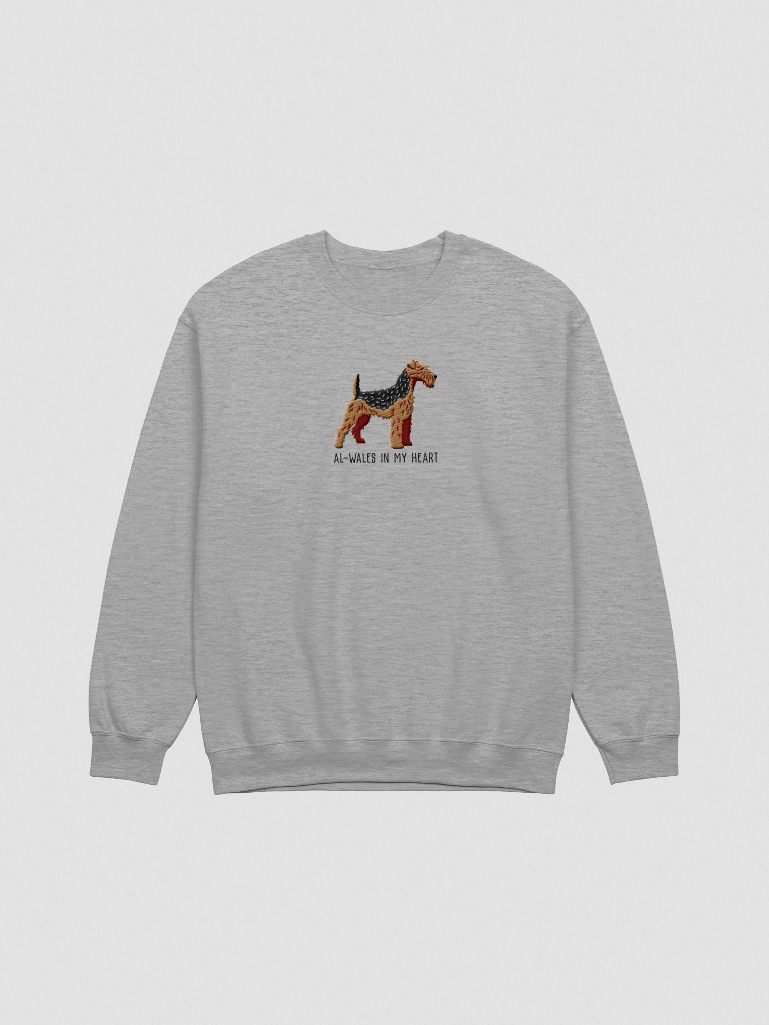 Al-Wales in My Heart Sweatshirt (Embroidered) of a Welsh Terrier(Black & Tan) product image (4)