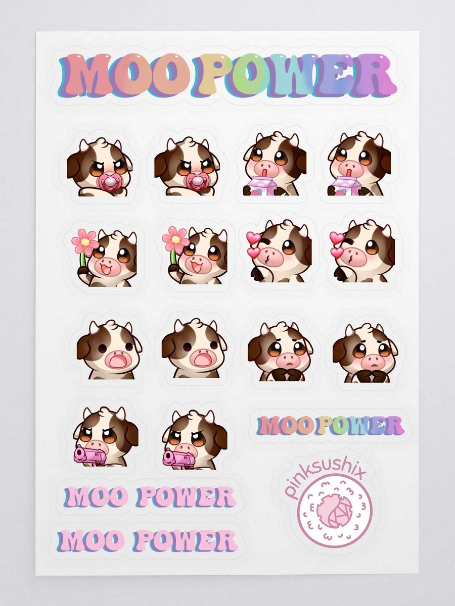 Moo Power Sticker Sheet product image (1)