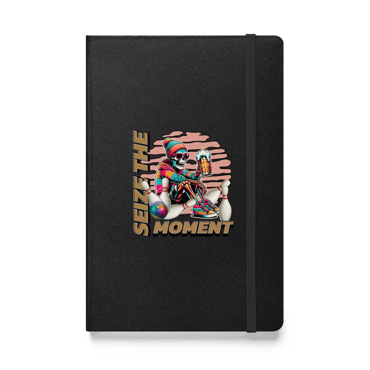 Seize The Moment Skeleton Beer Bowling Hardcover Notebook product image (1)