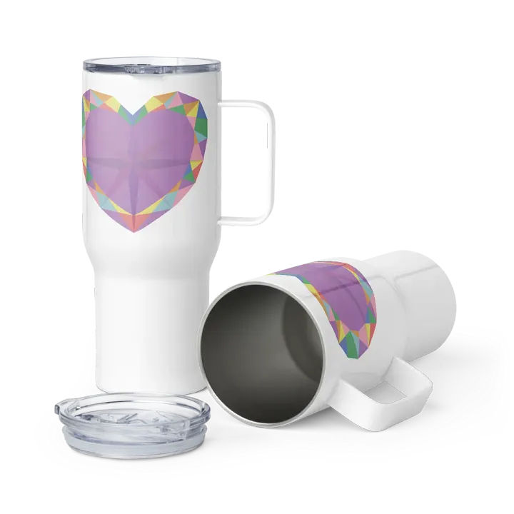 Crystal Pride Heart Insulated Cup with Handle product image (1)