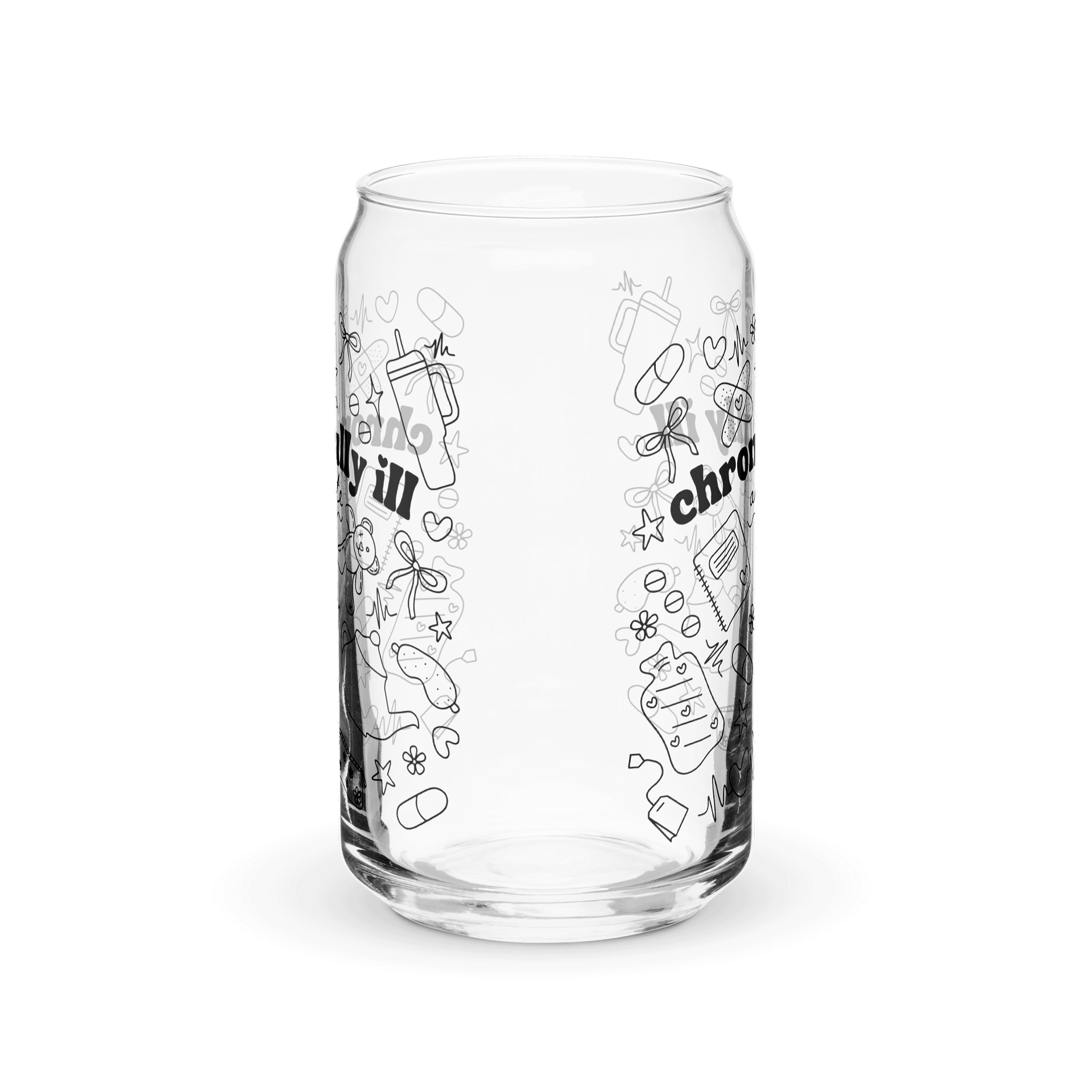 Chronically Ill and Cute Glass - Black product image (2)
