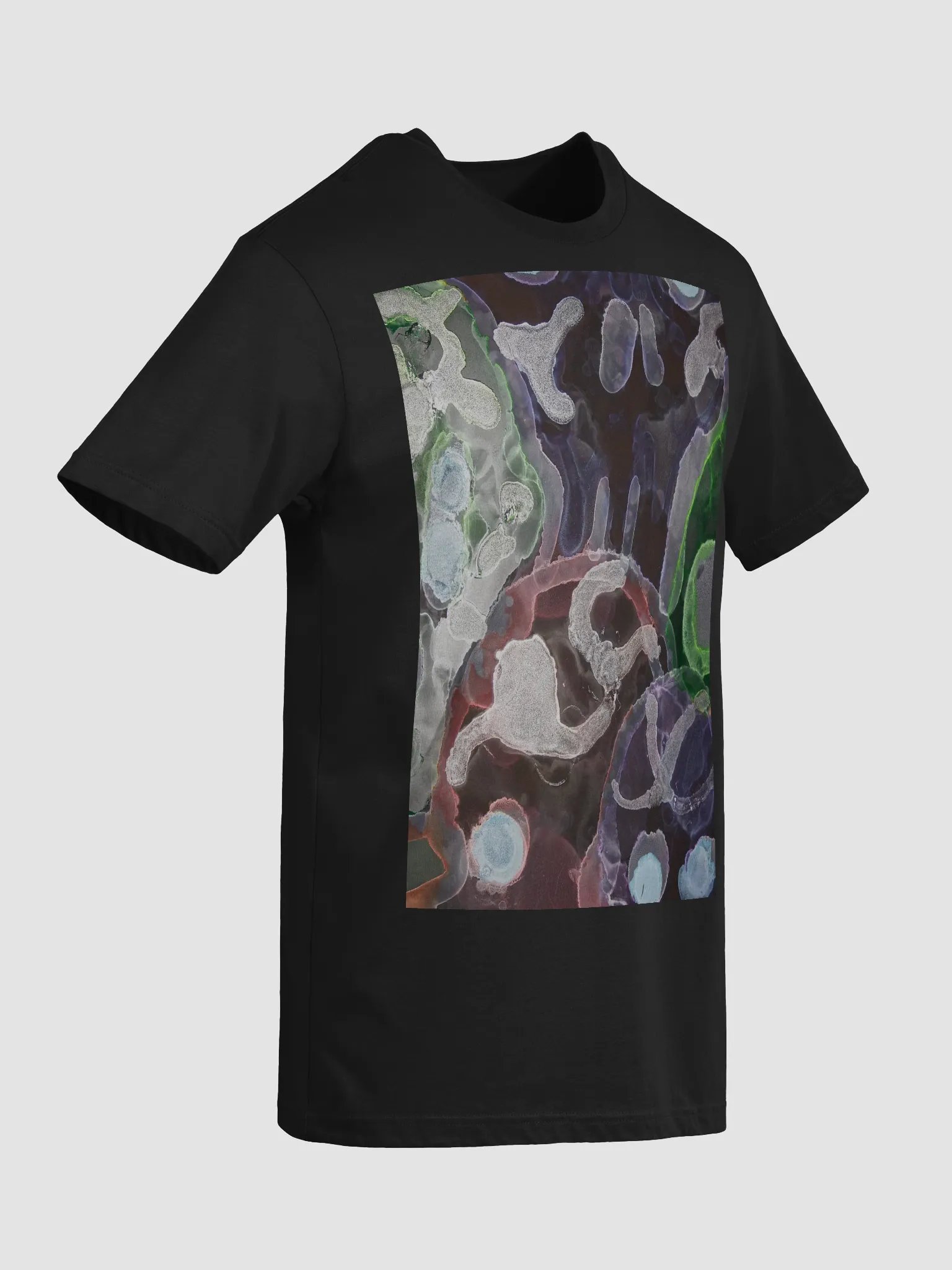 Vibrant Abstract Fusion T-Shirt Sugar Skulls Dia de Lost Muertos Ink ARt product image (5)