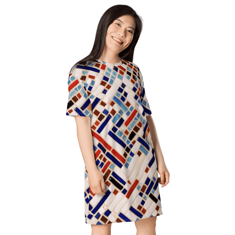 Linear Luxe T Shirt Dress product image (6)