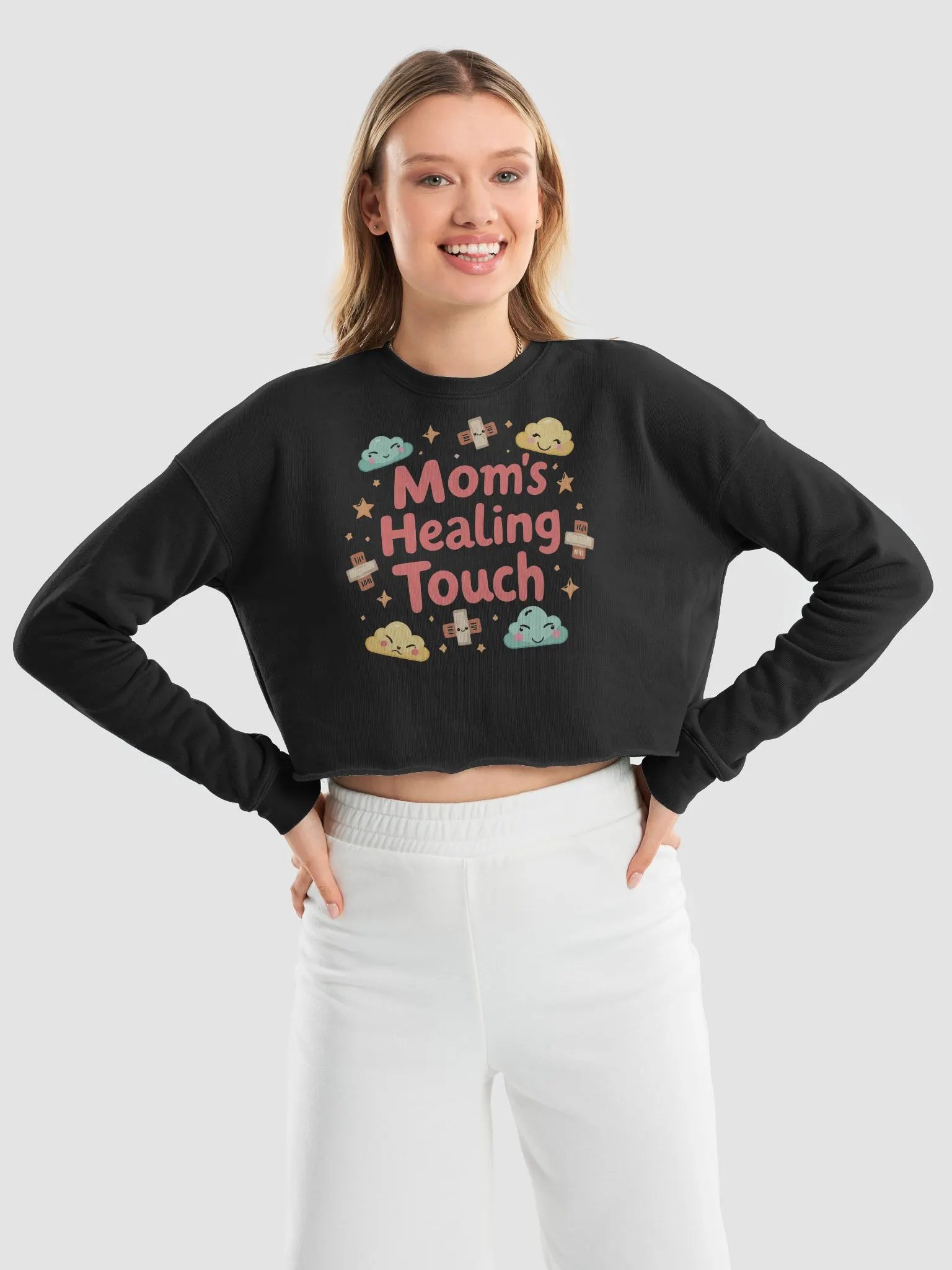 Mom's Healing Touch Fleece Crop Sweatshirt product image (27)