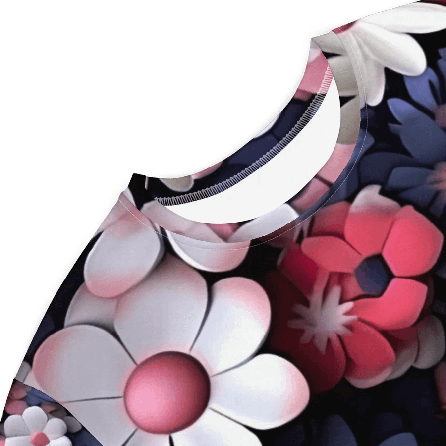 3D-Ditsy-Flowers-Seamless-Patterns T-shirt Dress - V8 product image (4)