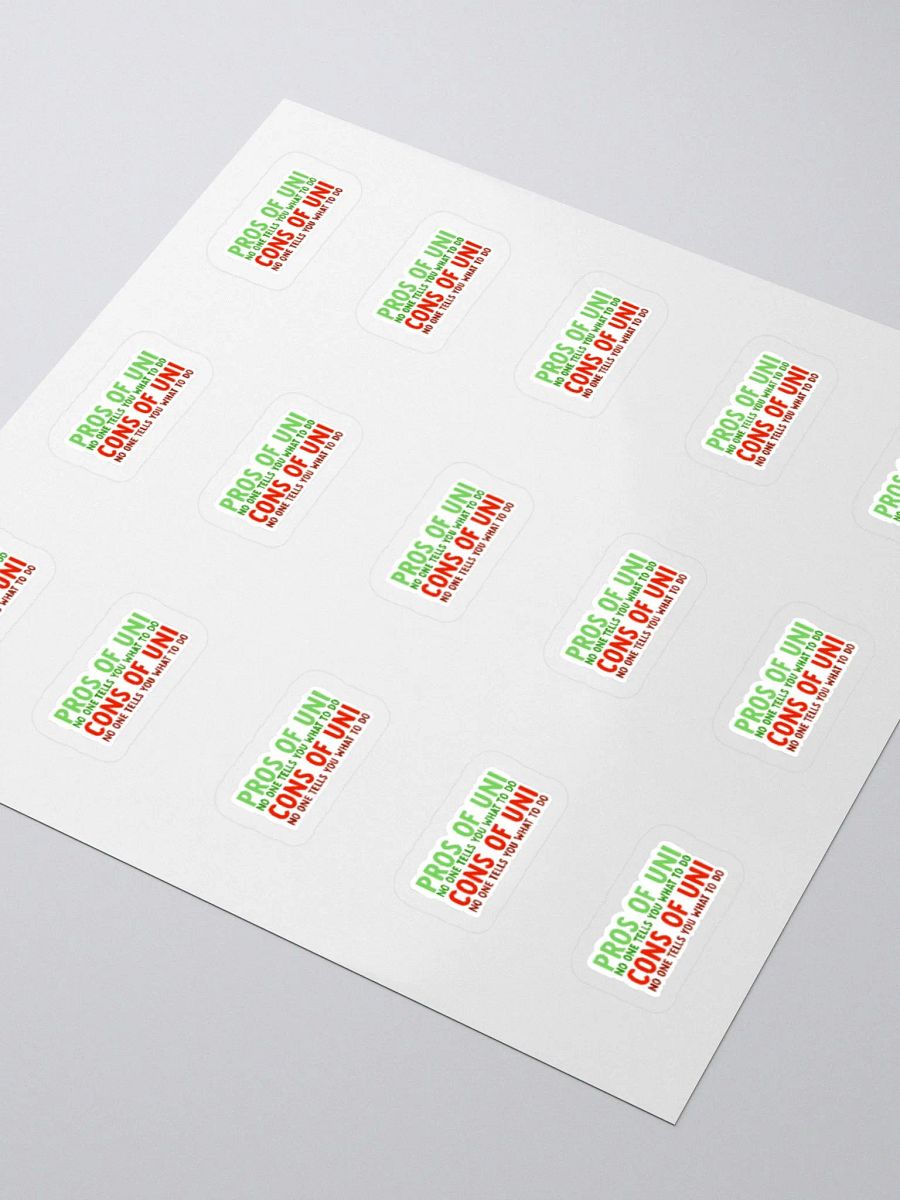 PROS & CONS Sticker (SMALL Sheet) product image (3)