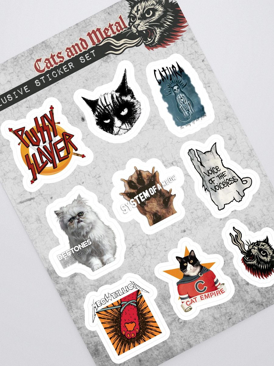 Cats and Metal Sticker Set 1 product image (1)