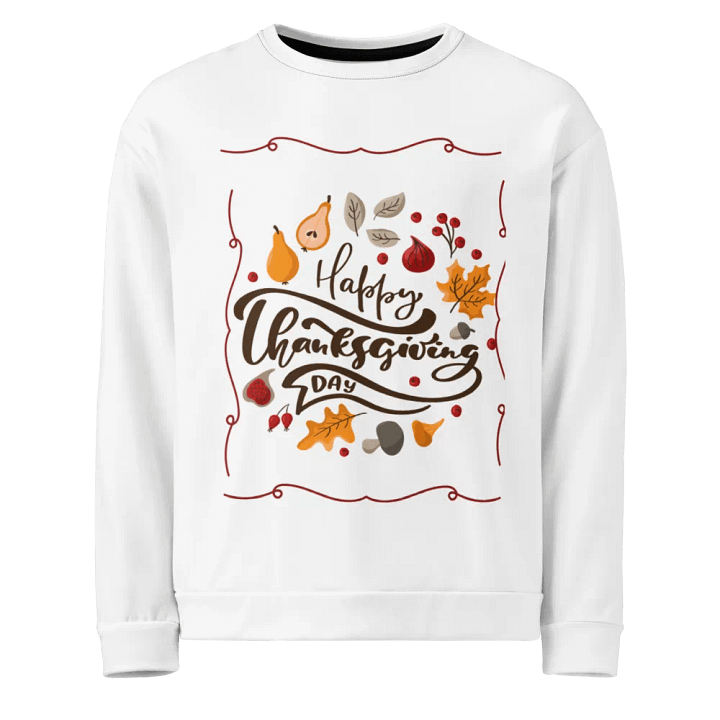 Festive Thanksgiving All-Over Print Sweatshirt product image (1)