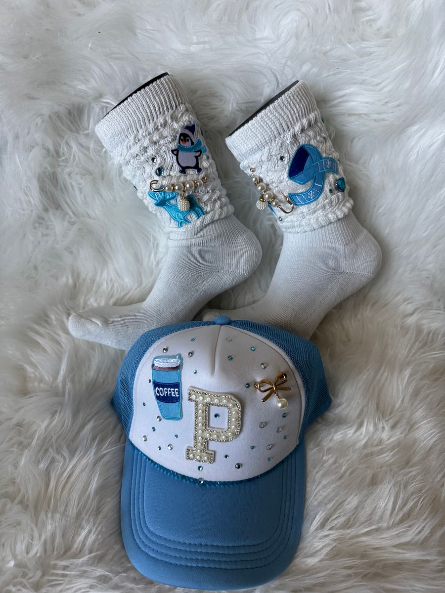 Custom Rhinestone Hat & Junk Socks Bundle – Unique, Handmade Accessories product image (4)