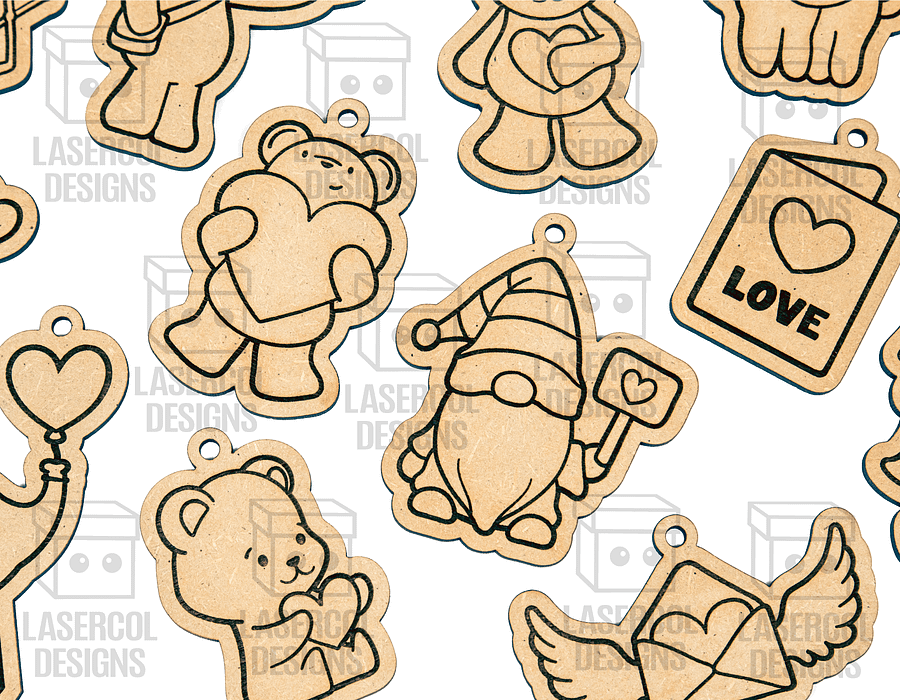 Valentine's Day Cutouts / Tags - Laser Cut Files product image (4)
