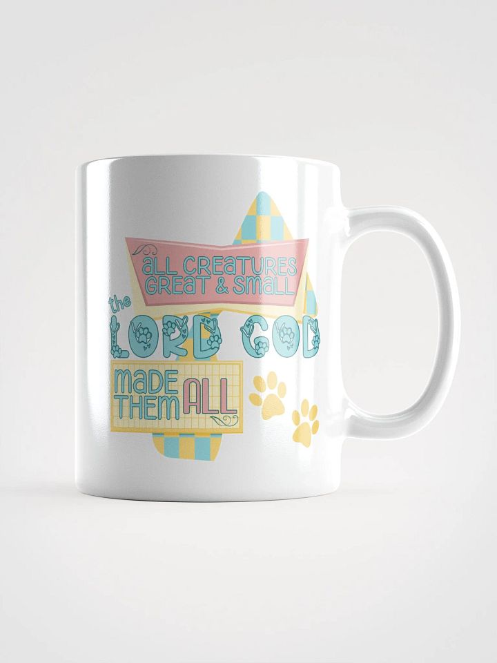 Retro Space Age All Creatures Great and Small Christian Mug product image (2)