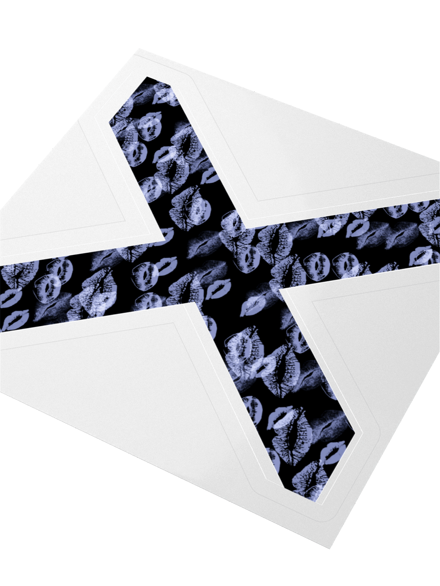 Black X Light Blue Lipstick Kisses | Kiss-cut Sticker product image (3)