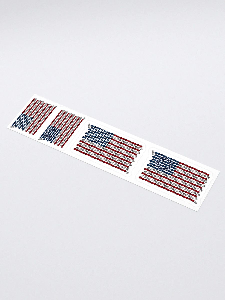 USA Dual Bike Chain Flag Stickers, Mixed Size 4 Pack product image (1)