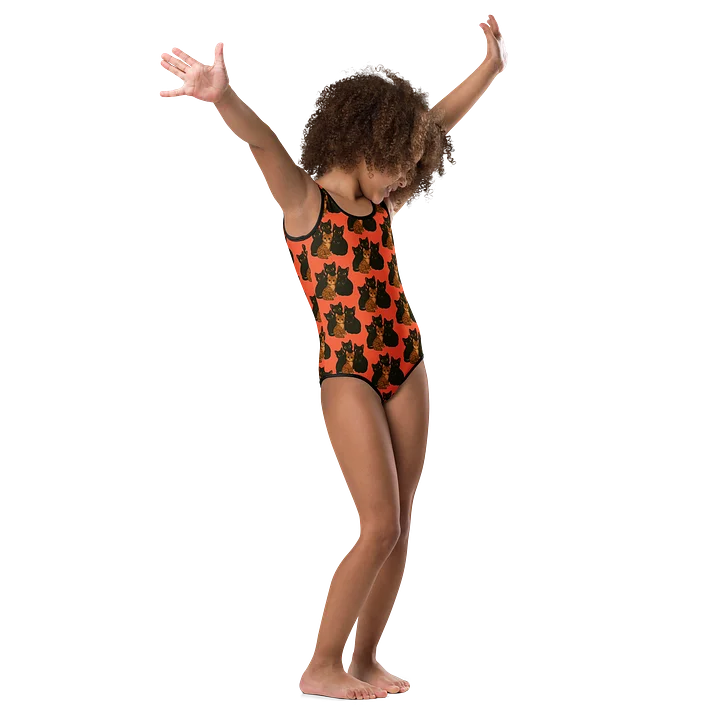 Orange Kitty Kids Swimsuit product image (1)