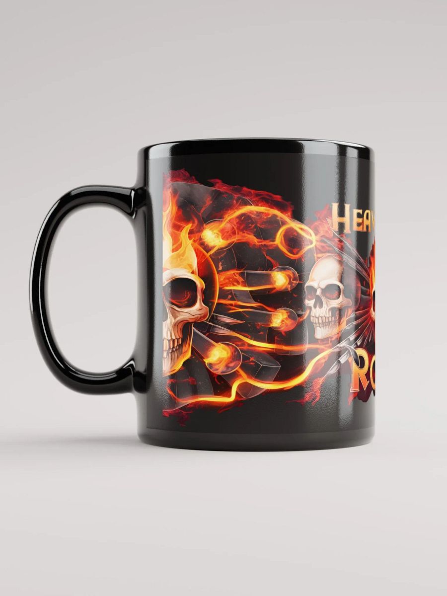 Flaming Skulls Black Mug product image (12)