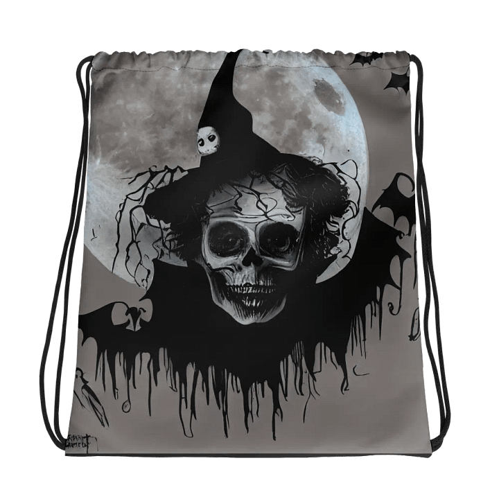 Moonlit Witch All-Over Drawstring Bag product image (1)