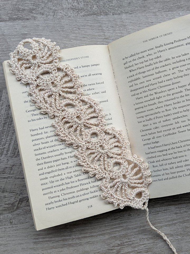 Crochet Floral Lace Bookmark Pattern product image (2)