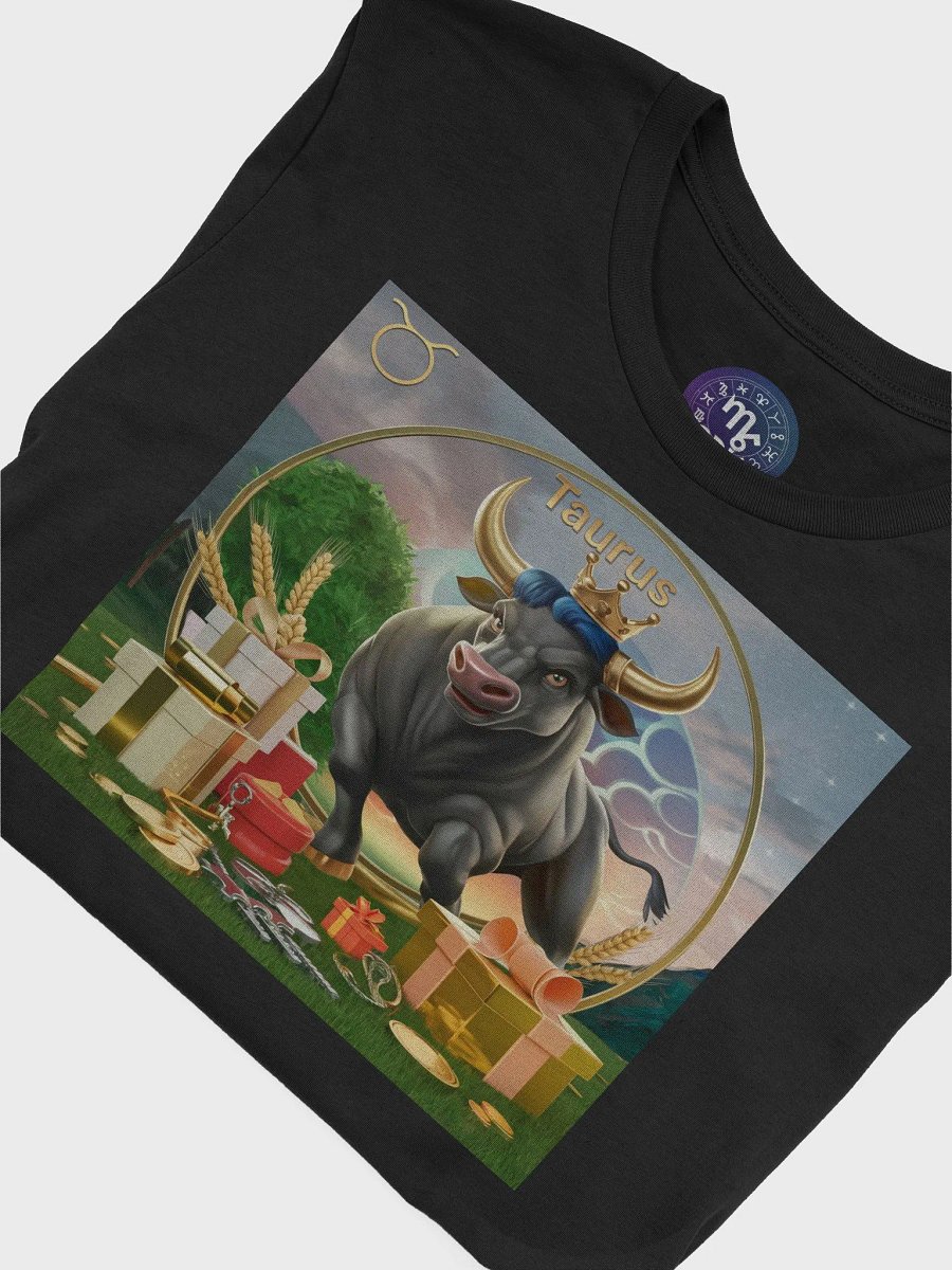 Taurus Zodiac T-Shirt - Regal Crowned Bull, Unisex, XS-5XL product image (7)