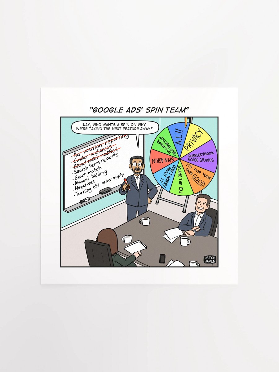 "Google Ads spin team" poster (square) product image (4)