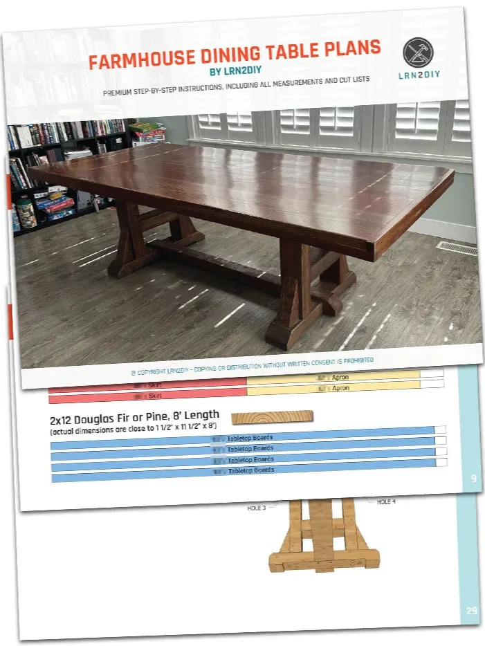 Farmhouse Dining Table Premium Plans product image (1)