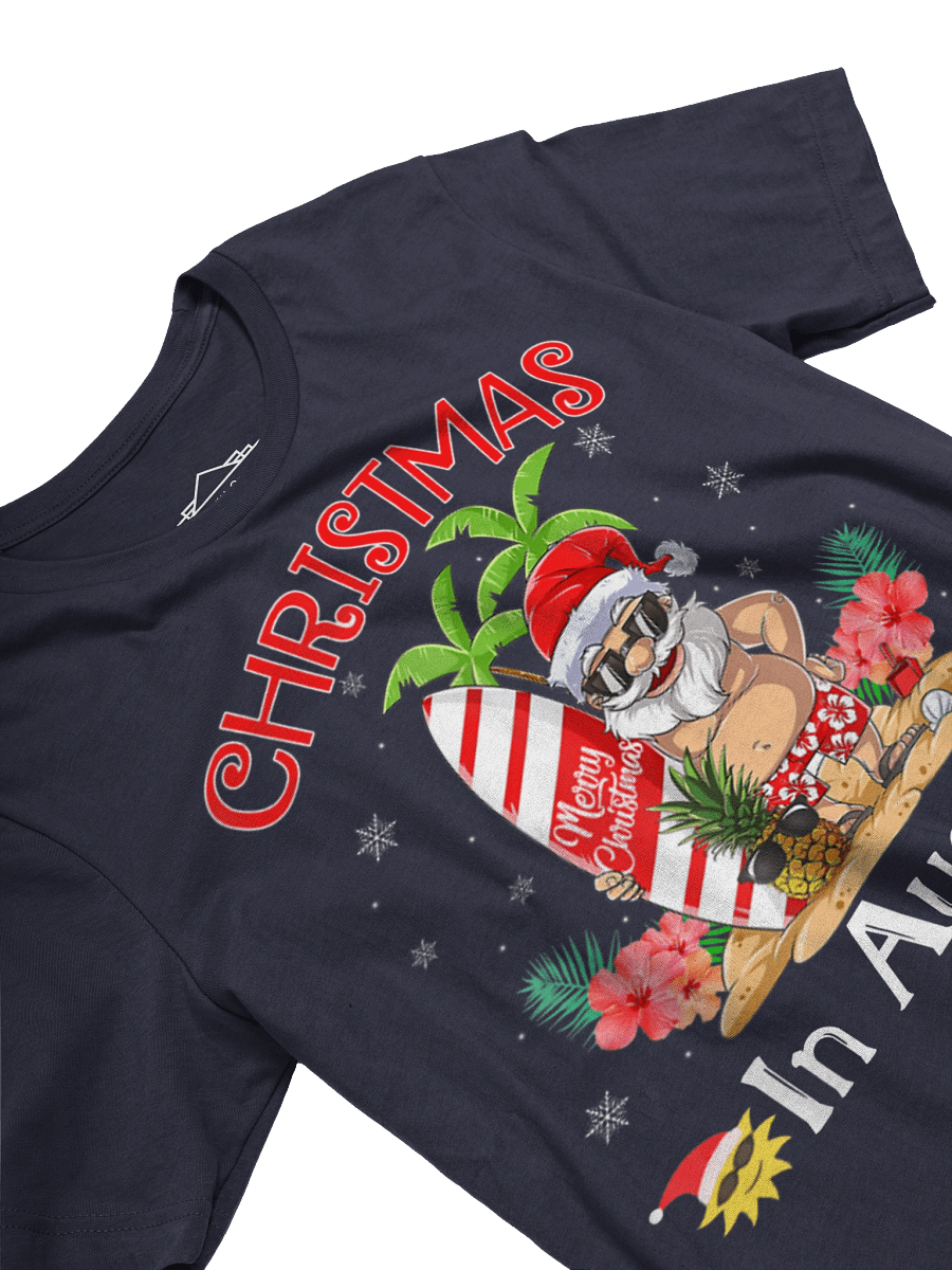 Christmas In August Shirt Funny Summer Santa Beach Vacation T-Shirt product image (3)
